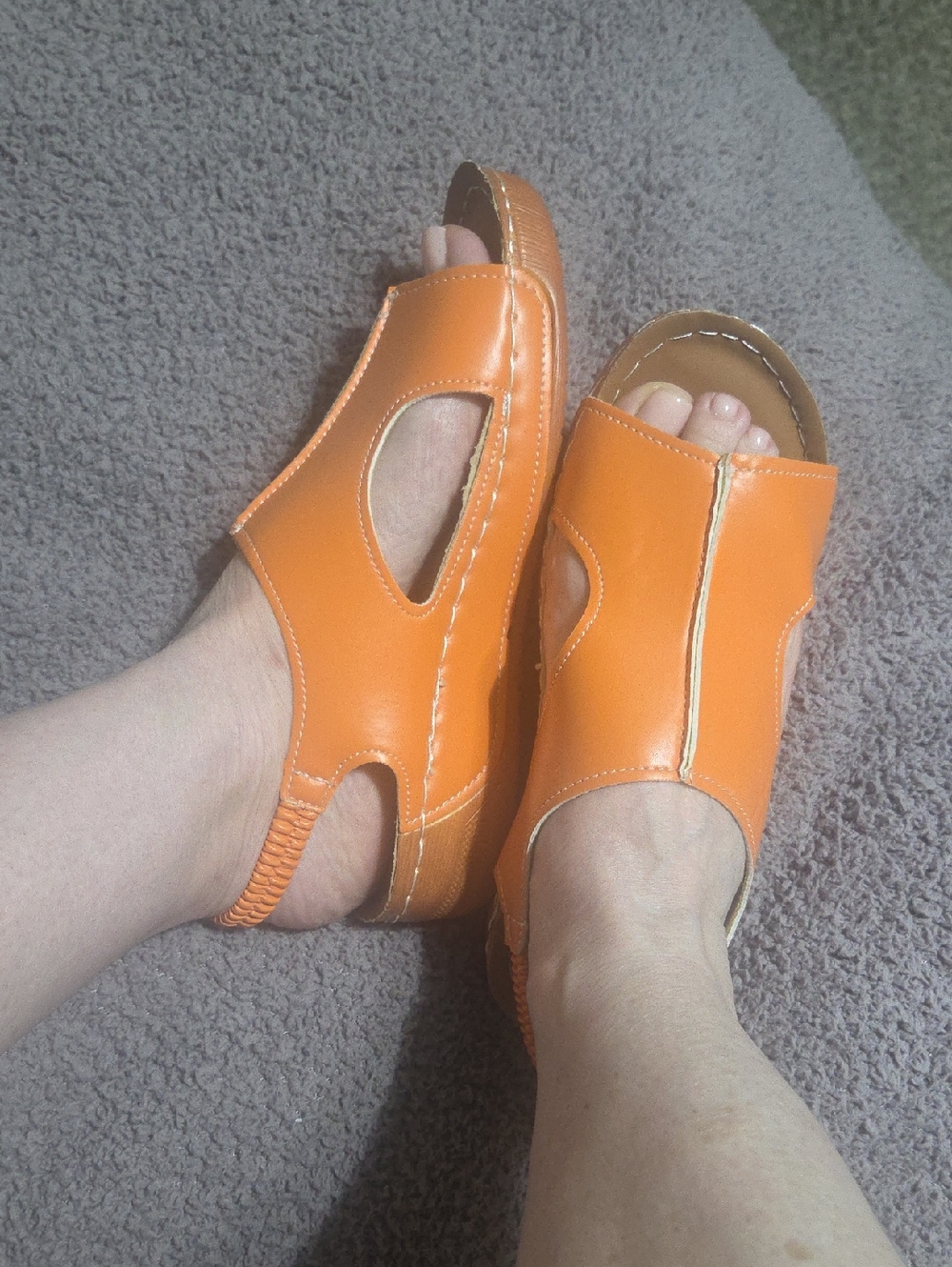 Comfy Orange Sandals